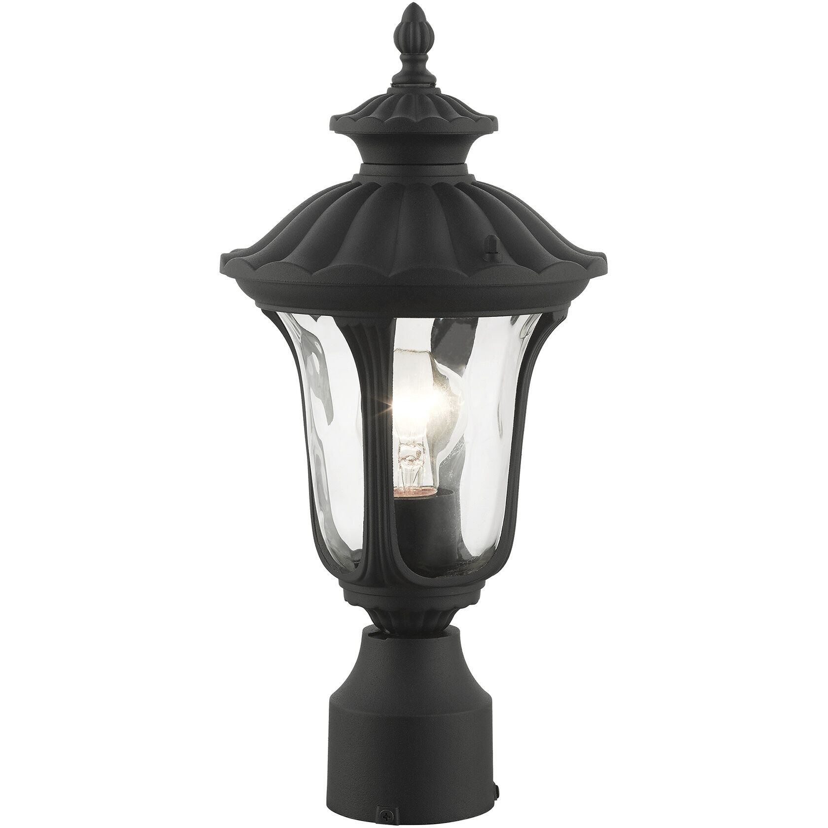 Oxford 1 Light 16 inch Textured Black Outdoor Post Top Lantern