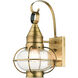 Newburyport 1 Light 14.75 inch Antique Brass Outdoor Wall Lantern