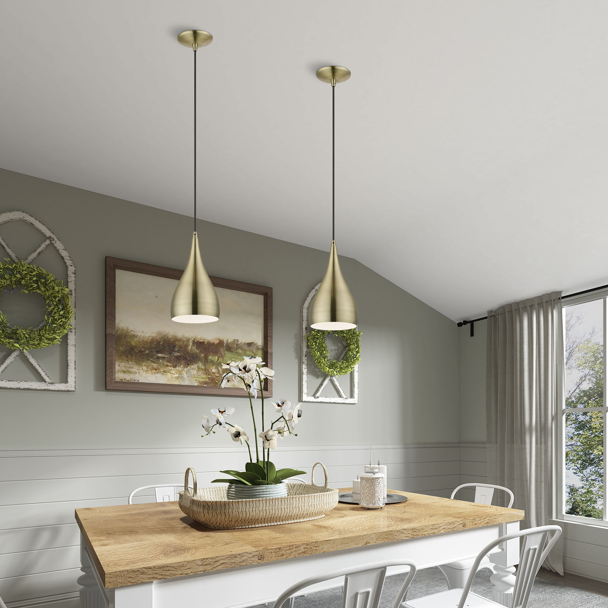 Amador 1 Light 6 inch Antique Brass Pendant Ceiling Light