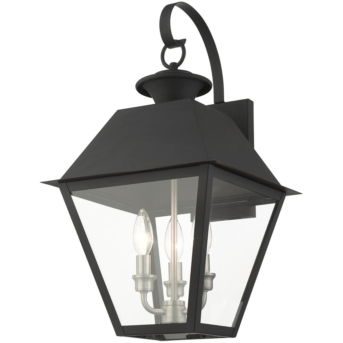 Mansfield 3 Light 22 inch Black Outdoor Wall Lantern