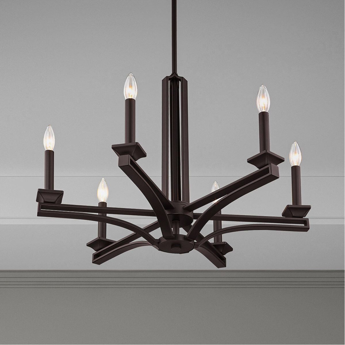 Trumbull 6 Light 26 inch Bronze Chandelier Ceiling Light