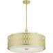 Vistaview 5 Light 24 inch Soft Gold Pendant Chandelier Ceiling Light