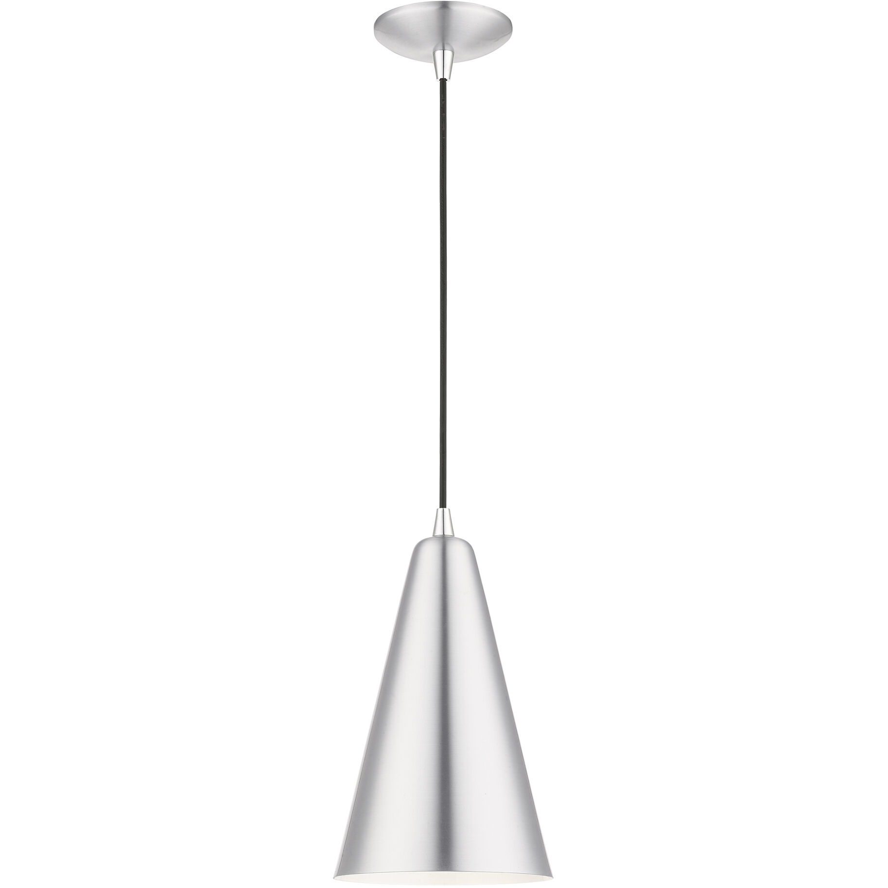 Dulce 1 Light 7 inch Brushed Aluminum with Polished Chrome Accents Mini Pendant Ceiling Light
