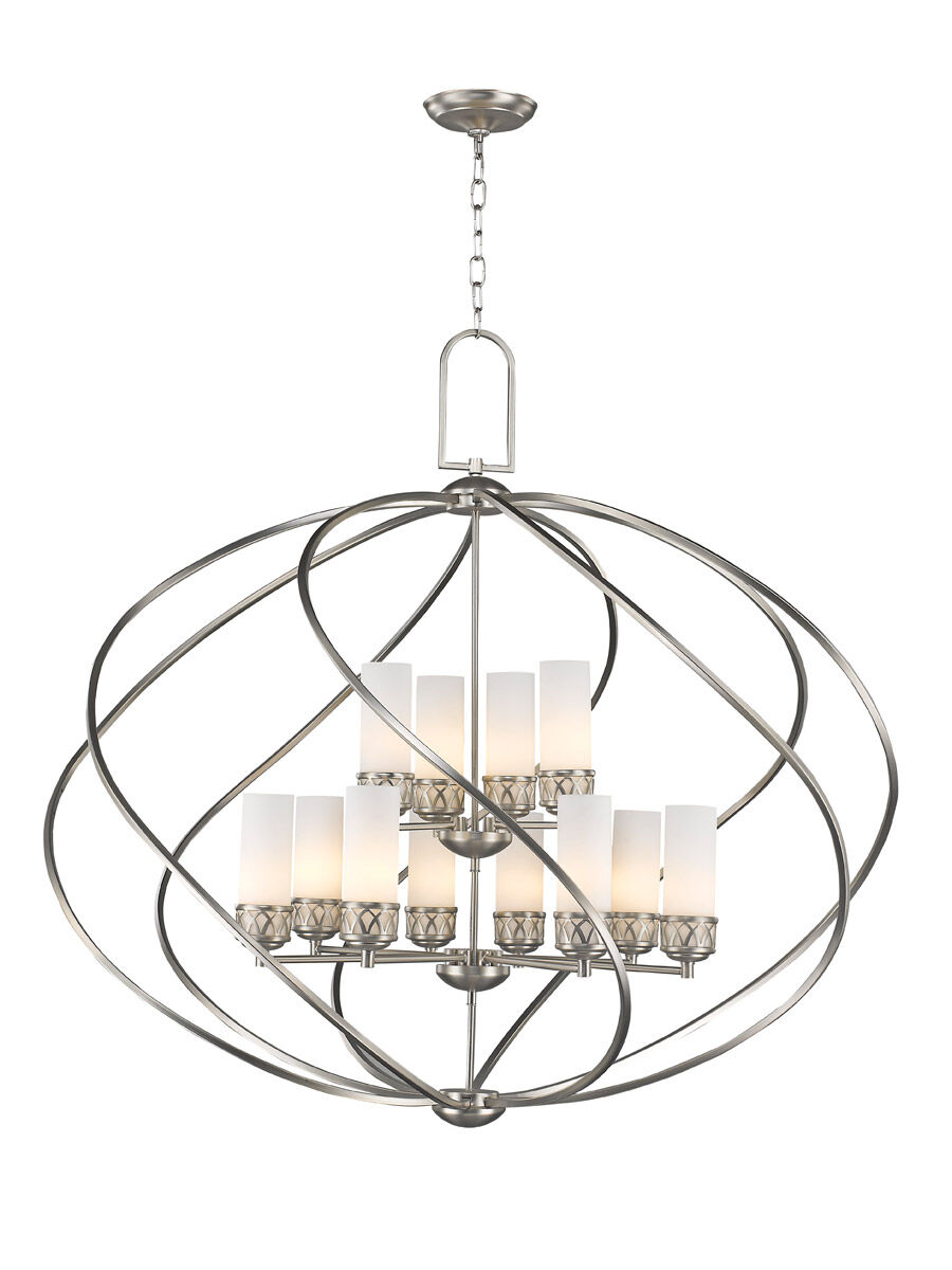 Westfield 12 Light 42 inch Brushed Nickel Foyer Chandelier Ceiling Light