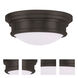 Astor 3 Light 15.5 inch Bronze Flush Mount Ceiling Light