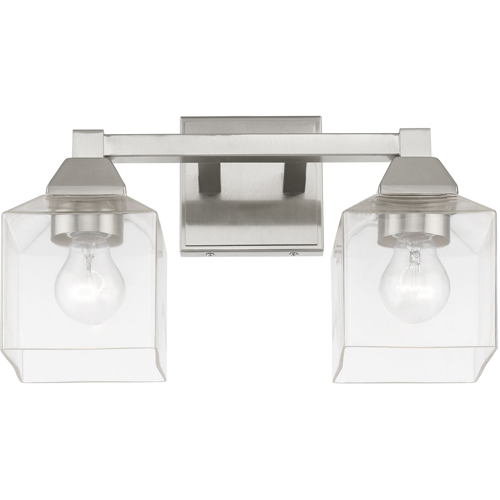 Aragon 2 Light 15 inch Brushed Nickel Vanity Sconce Wall Light