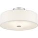 Meridian 3 Light 15 inch Brushed Nickel Semi-Flush Mount Ceiling Light