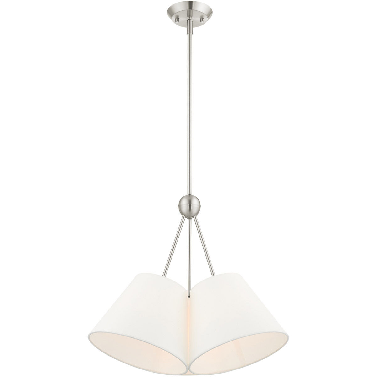 Prato 3 Light 21 inch Brushed Nickel Chandelier Ceiling Light