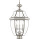 Monterey 3 Light 23.5 inch Brushed Nickel Outdoor Post Top Lantern