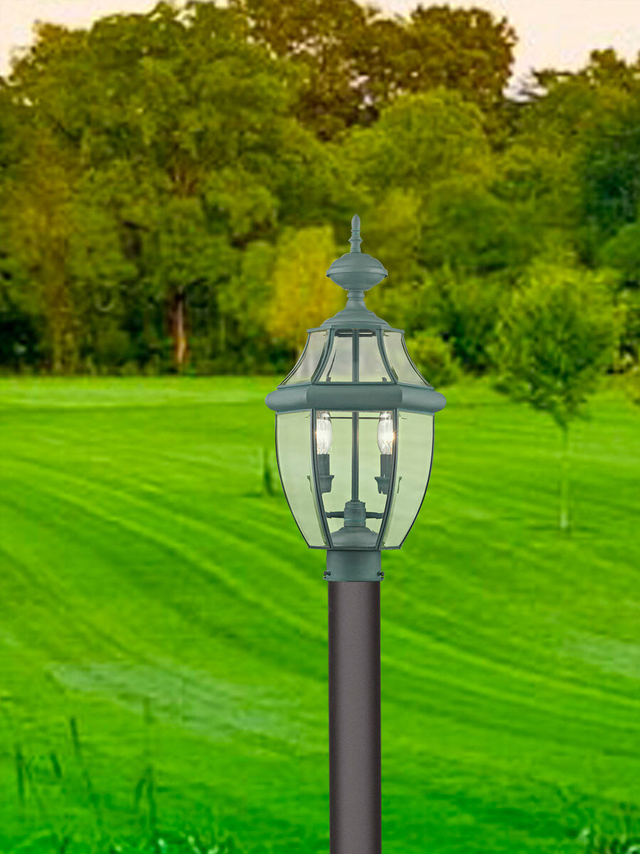 Monterey 2 Light 22 inch Verdigris Outdoor Post Top Lantern