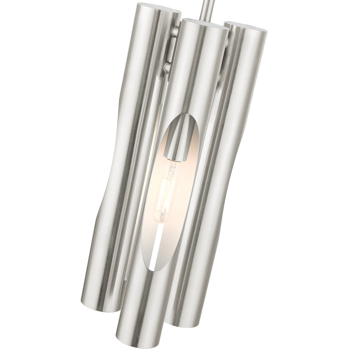 Acra 3 Light 6 inch Brushed Nickel Pendant Chandelier Ceiling Light