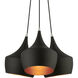 Waldorf 3 Light 21 inch Black Cluster Pendant Ceiling Light