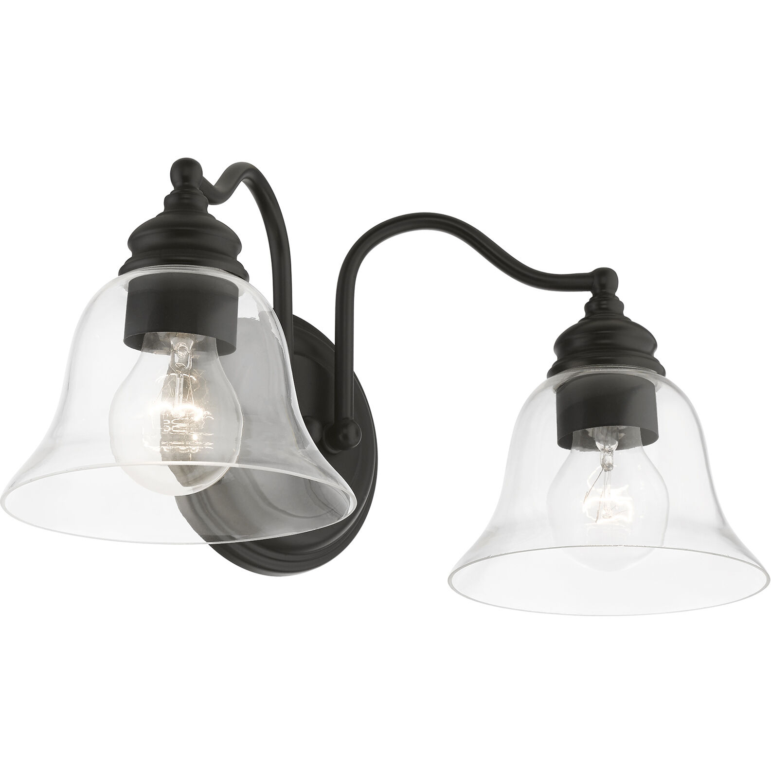 Moreland 2 Light 15 inch Black Vanity Sconce Wall Light