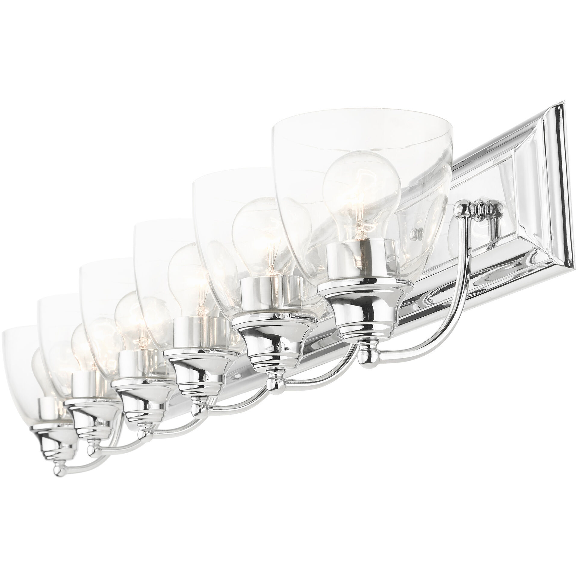 Birmingham 6 Light 48 inch Polished Chrome Vanity Sconce Wall Light
