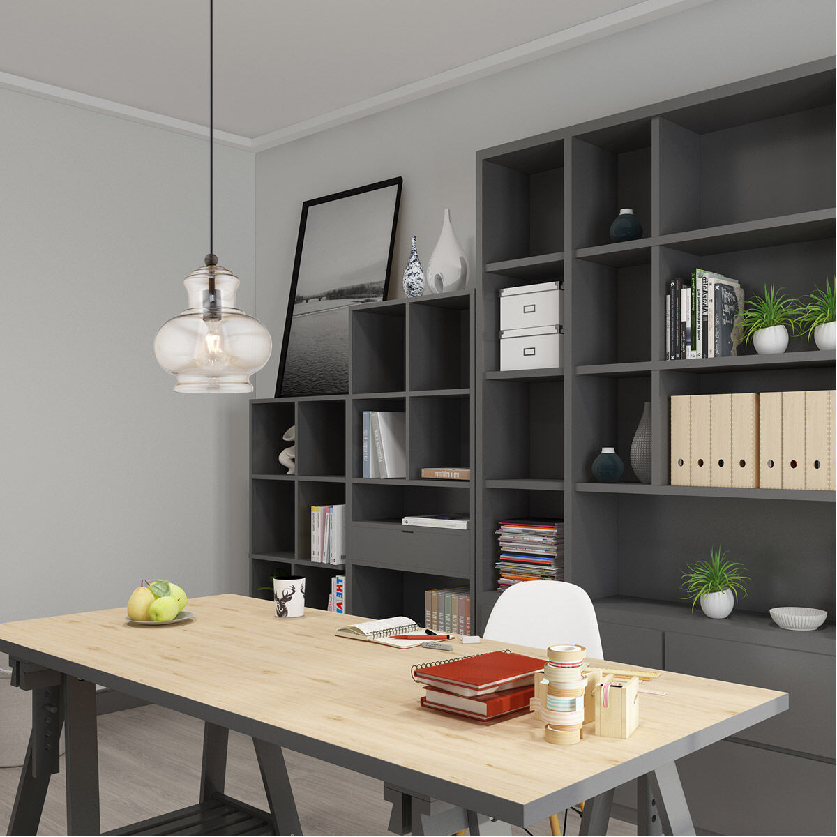 Art Glass 1 Light 9.88 inch English Bronze Mini Pendant Ceiling Light