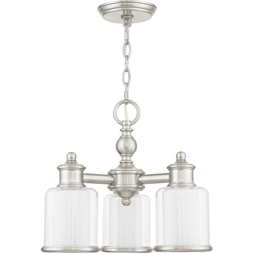 Middlebush 3 Light 16 inch Brushed Nickel Convertible Mini Chandelier/Ceiling Mount Ceiling Light