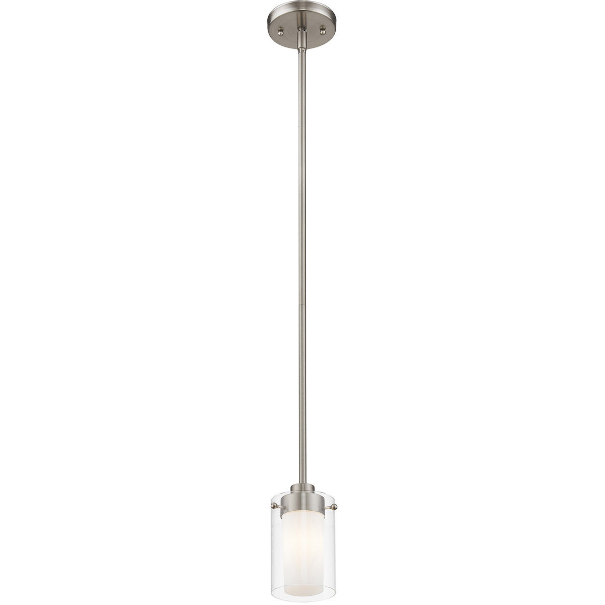 Manhattan 1 Light 5 inch Brushed Nickel Mini Pendant Ceiling Light
