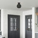 Deluna 1 Light 8 inch Black Semi Flush Mount Ceiling Light, Small