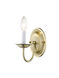 Home Basics 1 Light 4 inch Antique Brass Wall Sconce Wall Light