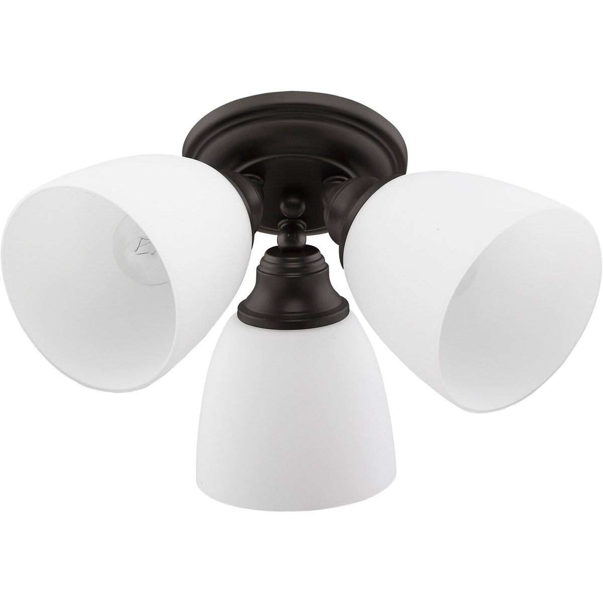 Somerville 3 Light 14 inch Bronze Semi-Flush Mount Ceiling Light