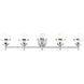 Oldwick 5 Light 42 inch Polished Chrome Vanity Sconce Wall Light