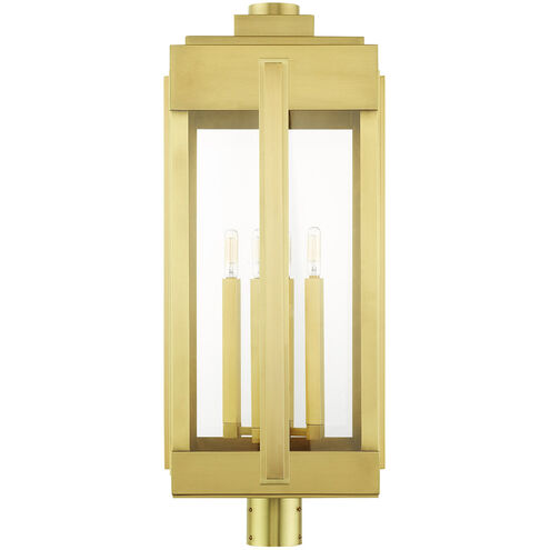 Lexington 4 Light 31 inch Natural Brass Outdoor Post Top Lantern