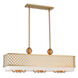 Arabesque 9 Light 40 inch Soft Gold Linear Chandelier Ceiling Light