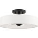 Venlo 4 Light 14 inch Black with Brushed Nickel Accents Semi Flush Ceiling Light