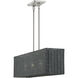 Weavington 4 Light 7.75 inch Brushed Nickel Large Linear Chandelier Ceiling Light, Large