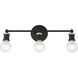 Lansdale 3 Light 20 inch Black with Brushed Nickel Accents Vanity Sconce Wall Light