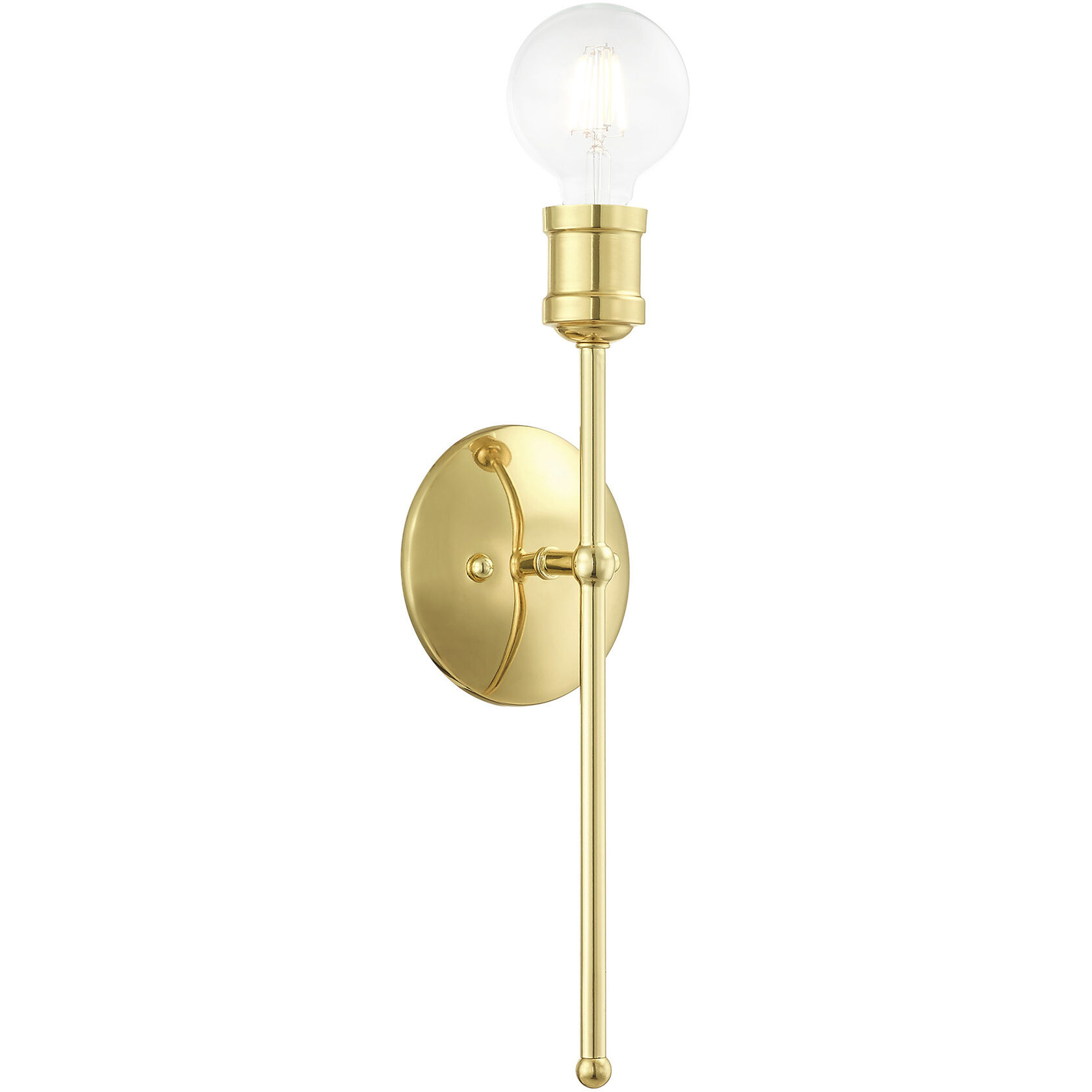 Lansdale 1 Light 5 inch Polished Brass ADA Sconce Wall Light