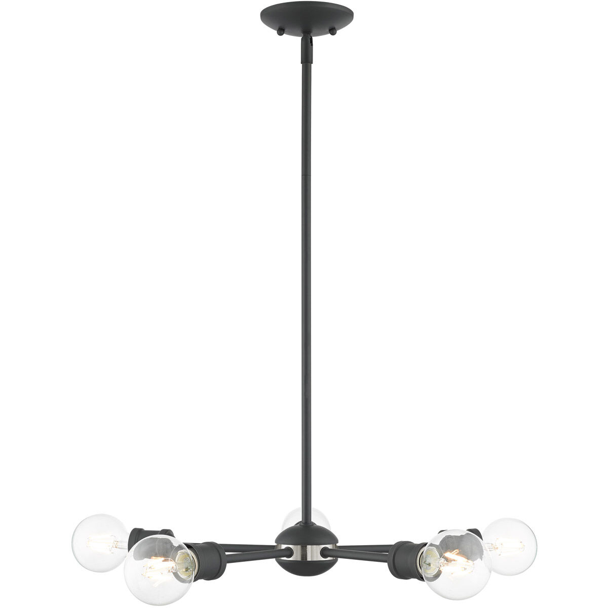 Lansdale 5 Light 19 inch Scandinavian Gray Chandelier Ceiling Light