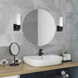 Aero ADA Wall Sconce Wall Light in Black with Brushed Nickel Accent
