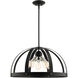 Stoneridge 5 Light 24 inch Textured Black Pendant Chandelier Ceiling Light