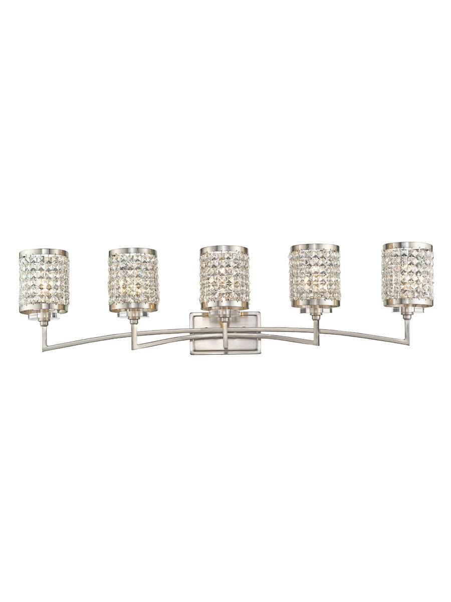 Grammercy 5 Light 42 inch Brushed Nickel Bath Vanity Wall Light