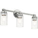 Whittier 3 Light 22 inch Polished Chrome Vanity Sconce Wall Light