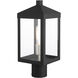 Nyack 1 Light 15.25 inch Black with Brushed Nickel Cluster Outdoor Post Top Lantern