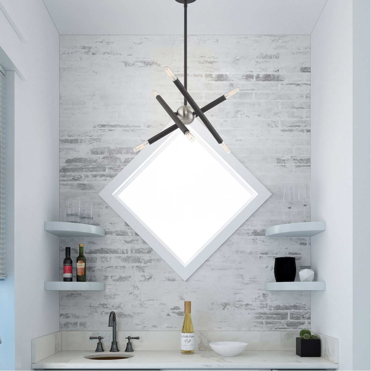 Soho 6 Light 12.5 inch Scandinavian Gray Chandelier Ceiling Light