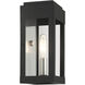York 1 Light 9 inch Black Outdoor ADA Wall Lantern