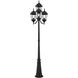 Hamilton 4 Light 95 inch Textured Black Outdoor Post Light