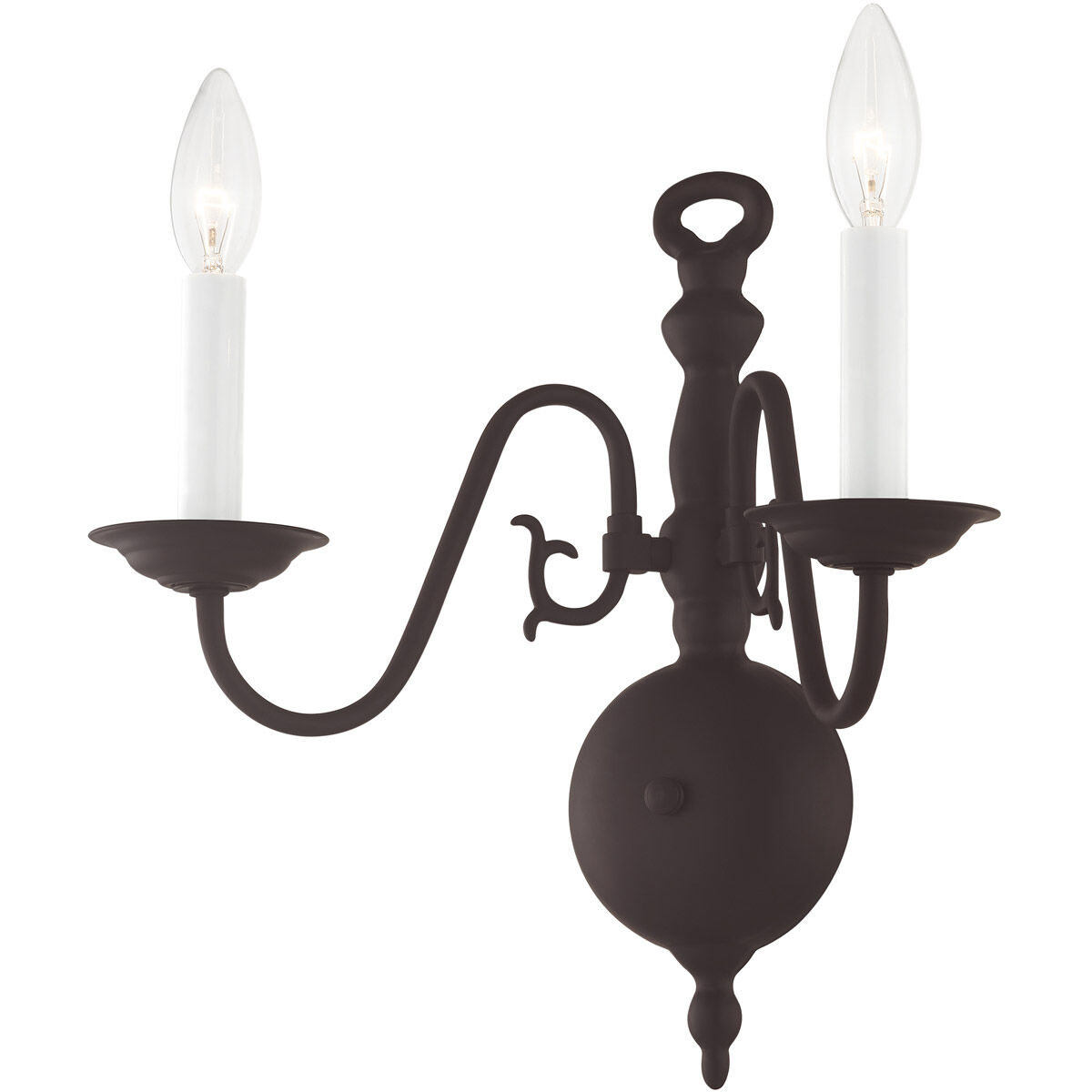 Williamsburgh 2 Light 13 inch Bronze Wall Sconce Wall Light