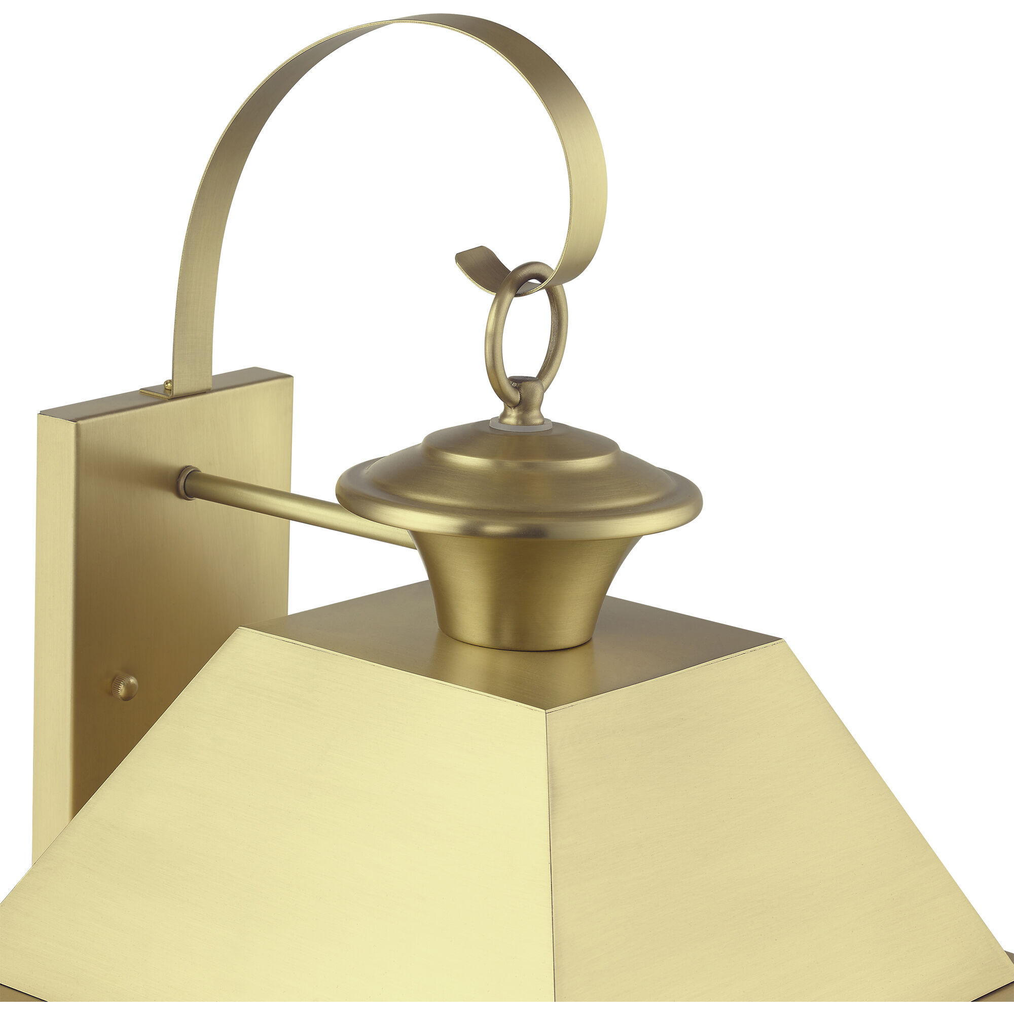 Wentworth 3 Light 22 inch Natural Brass Outdoor Wall Lantern, Large