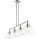 Glendon 4 Light 8.25 inch Brushed Nickel Large Linear Chandelier Ceiling Light