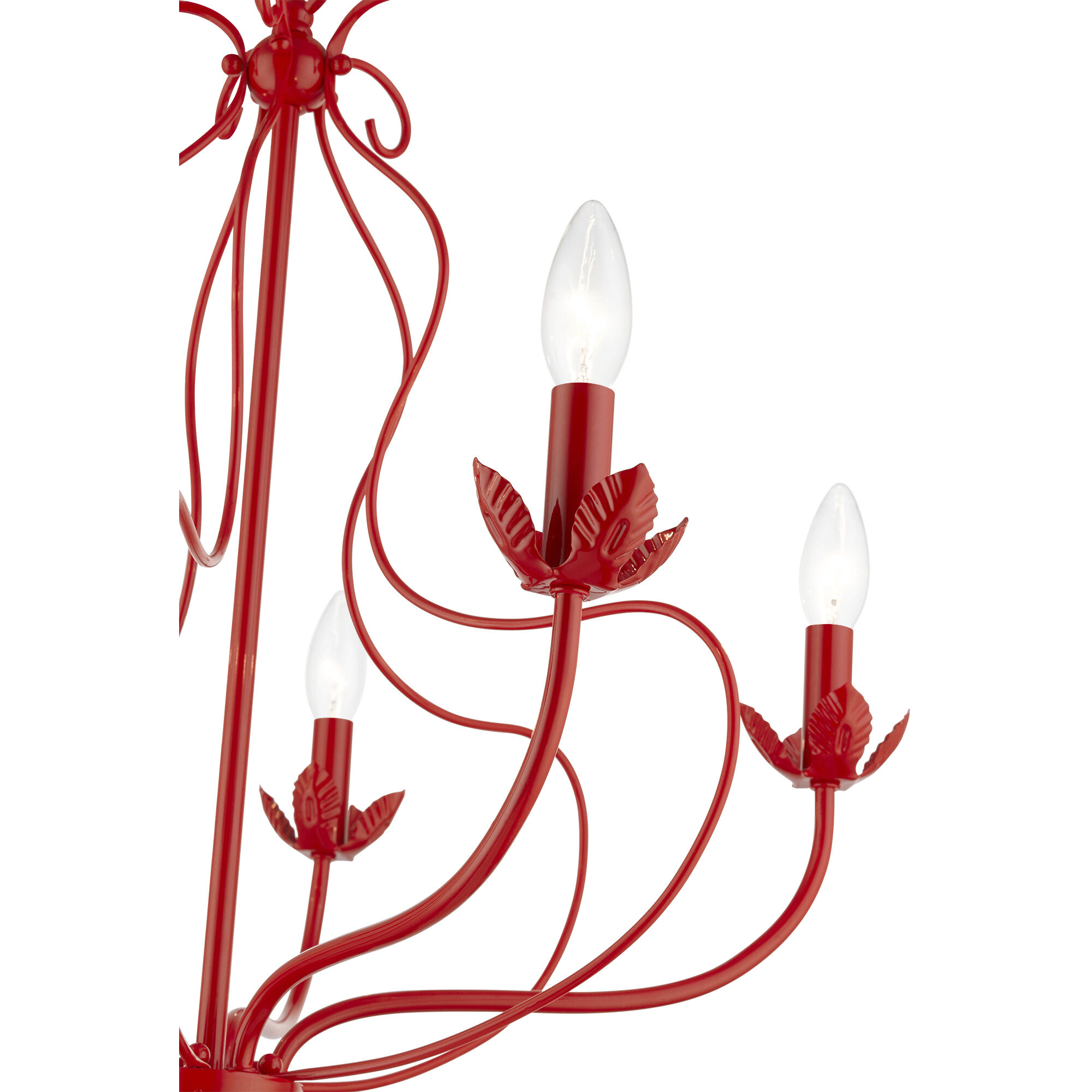 Katarina 5 Light 23 inch Shiny Red Chandelier Ceiling Light