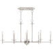 Bennington 8 Light 40 inch Brushed Nickel Linear Chandelier Ceiling Light