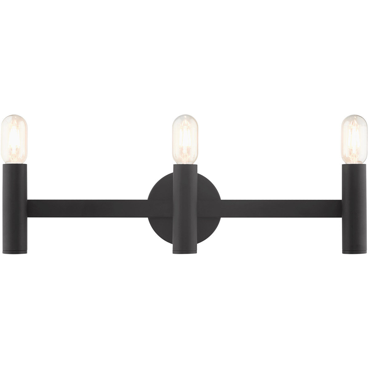 Copenhagen 3 Light 24 inch Black ADA Vanity Sconce Wall Light