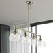 Glendon 4 Light 8.25 inch Antique Brass Large Linear Chandelier Ceiling Light