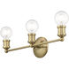 Lansdale 3 Light 20 inch Antique Brass Vanity Sconce Wall Light