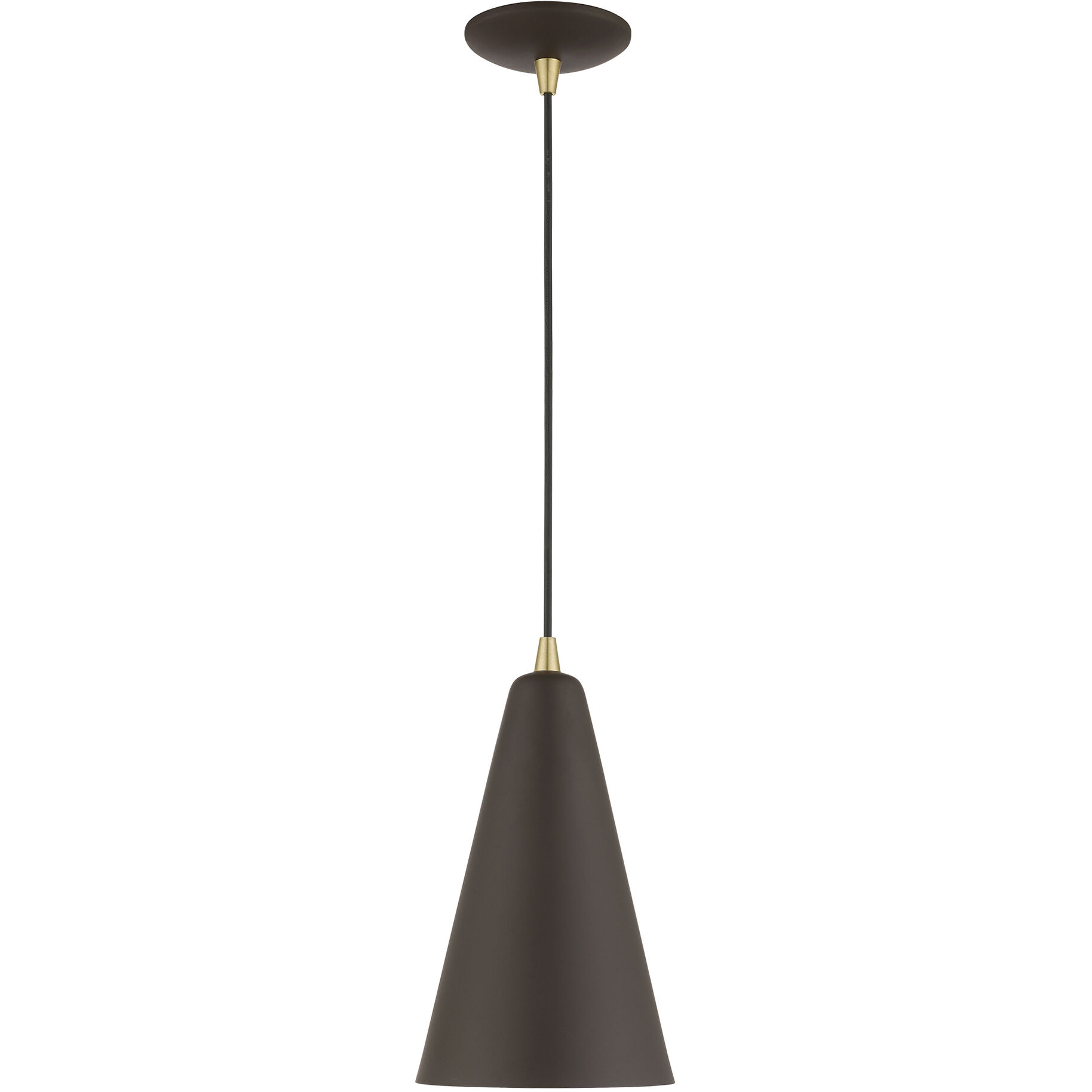 Dulce 1 Light 7.38 inch Bronze with Antique Brass Accents Mini Pendant Ceiling Light
