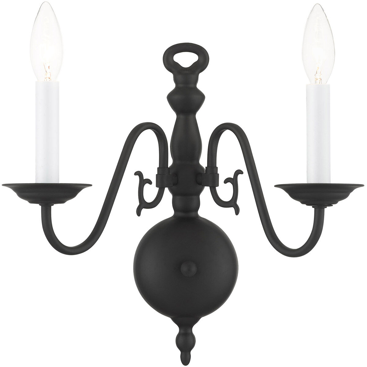 Williamsburg 2 Light 13 inch Black Sconce Wall Light